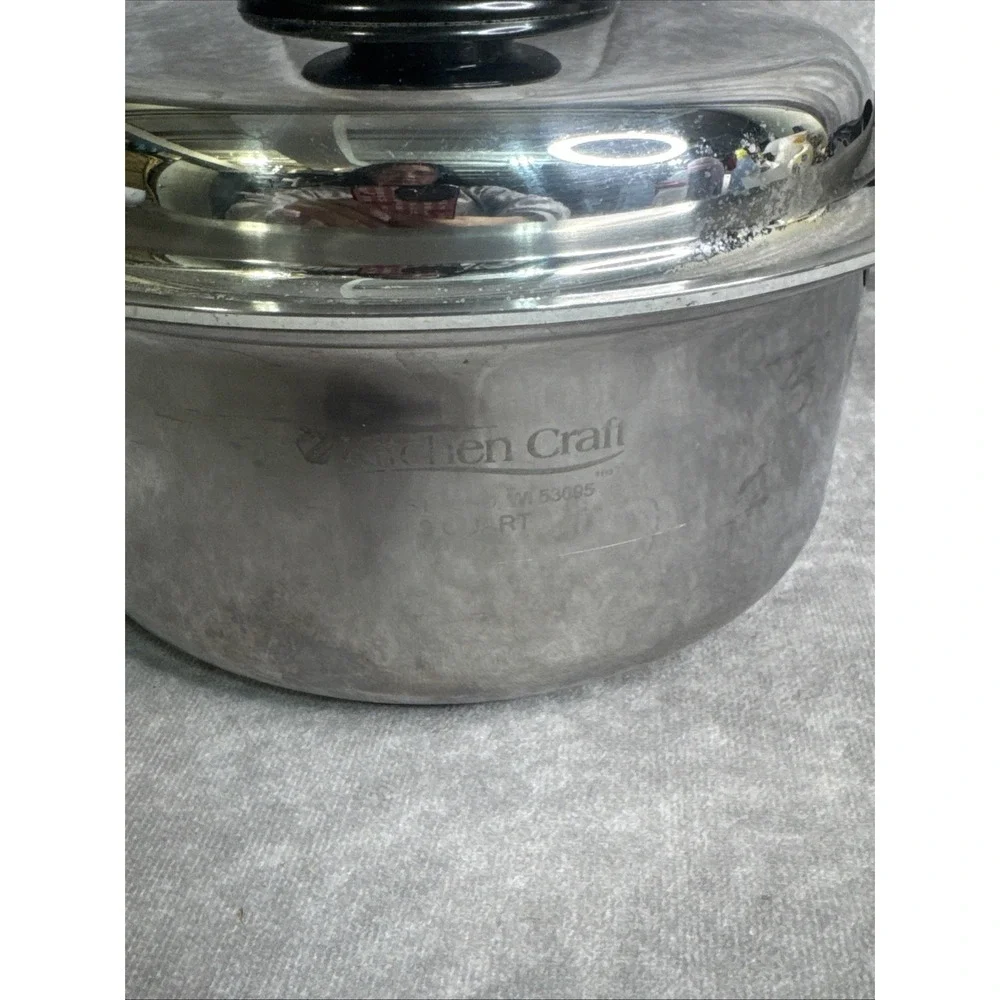 Kitchen Craft West Bend 3 Quart Stick Pot Pan With Lid Excellent Made USA‎